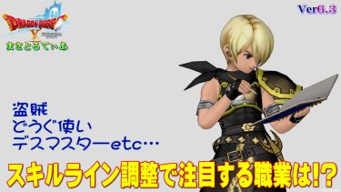 【ドラクエ10】盗賊・どうぐ使い・デスマスタースキルライン調整で注目したい職業は？私はこれですｗ【DQ10】【Ver6.3】