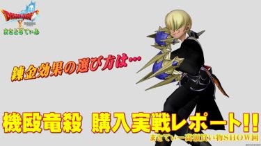 【ドラクエ10】機殴竜殺（きおうりゅうさつ）おすすめ錬金の選び方考え方！どう使うかがキモになるツメの試し殴りレポートまさてぃー高額買い物SHOW回（紹介）【DQ10】