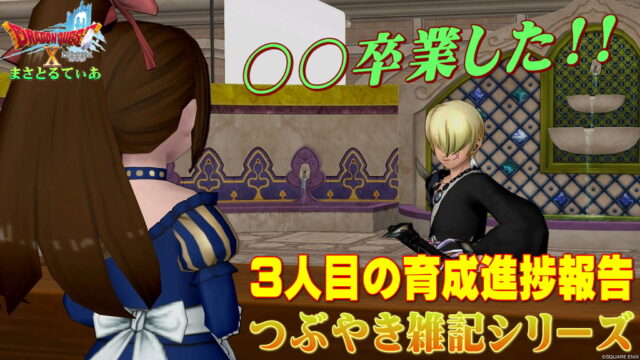 【ドラクエ10】雑記：3人目キャラ「呪詛と暗殺の専門家さやか」の育成進捗報告！〇〇卒業してやみしばりも育成完了しました！【DQ10】