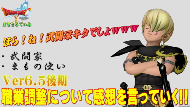 【ドラクエ10】Ver6.5後期の職業調整について感想を言っていくｗ武闘家・まもの使いどれが当たり改修なのか？【DQ10】