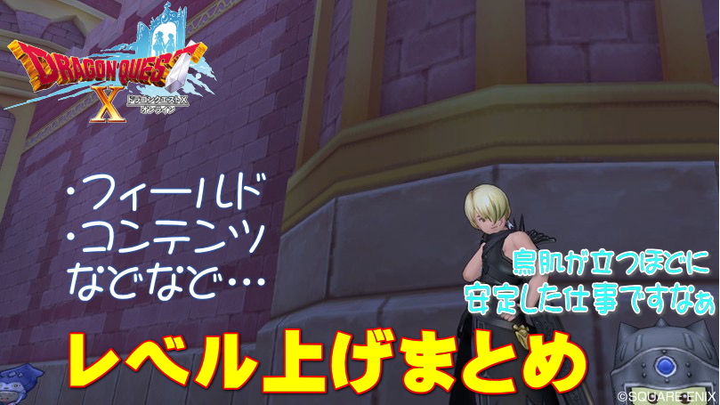 【ドラクエ10】レベル上げ永久保存版!各コンテンツ他アイテムや料理の選び方まとめ【DQ10】