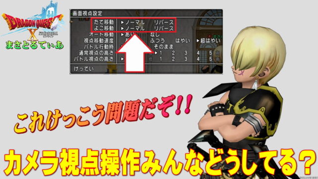 【ドラクエ10】画面視点設定（カメラ視点操作）のノーマル・リバースみんなどうしてる？改めてこの問題に気が付いたので説明する【DQ10】